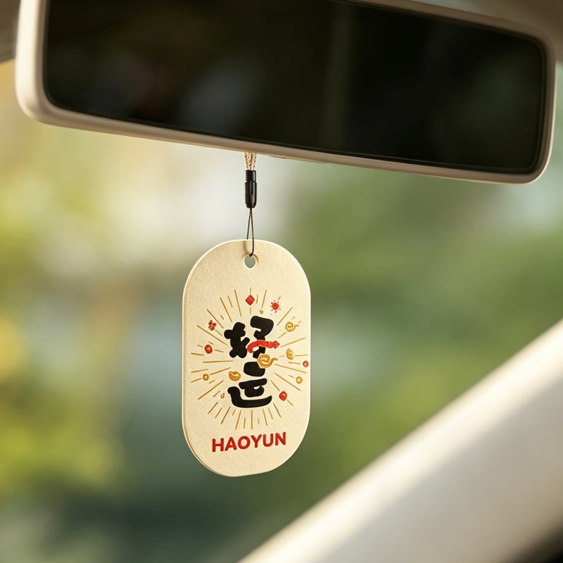 Custom printed hanging air freshener