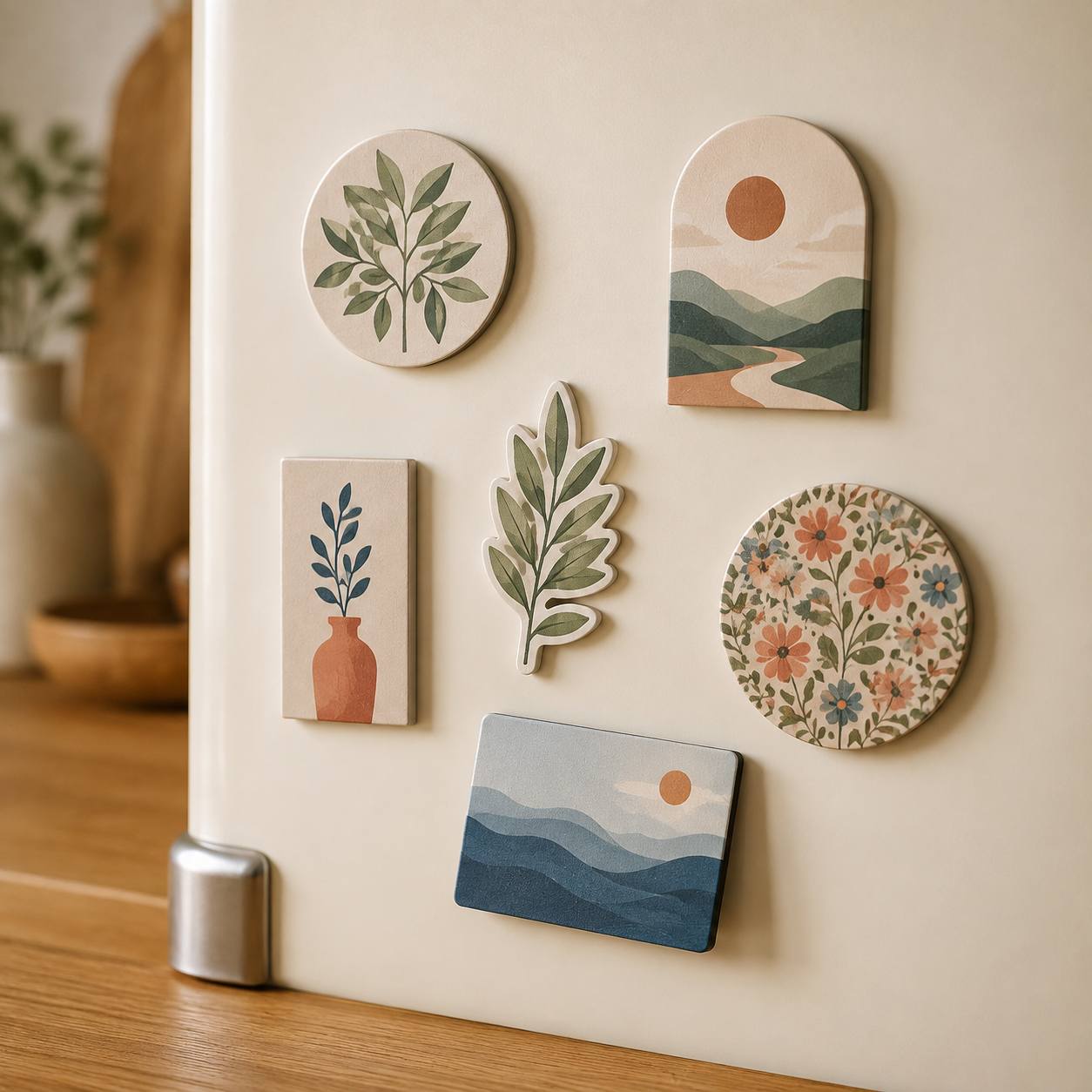 Custom decorative fridge magnet examples